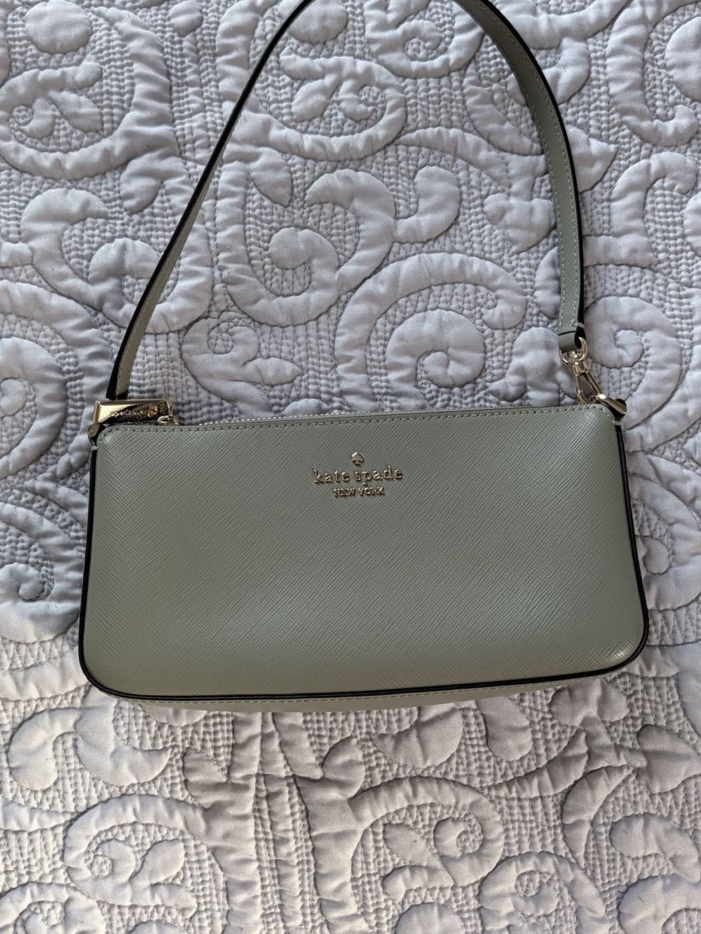 kate spade Sage Green Saffiano Shoulder Bag